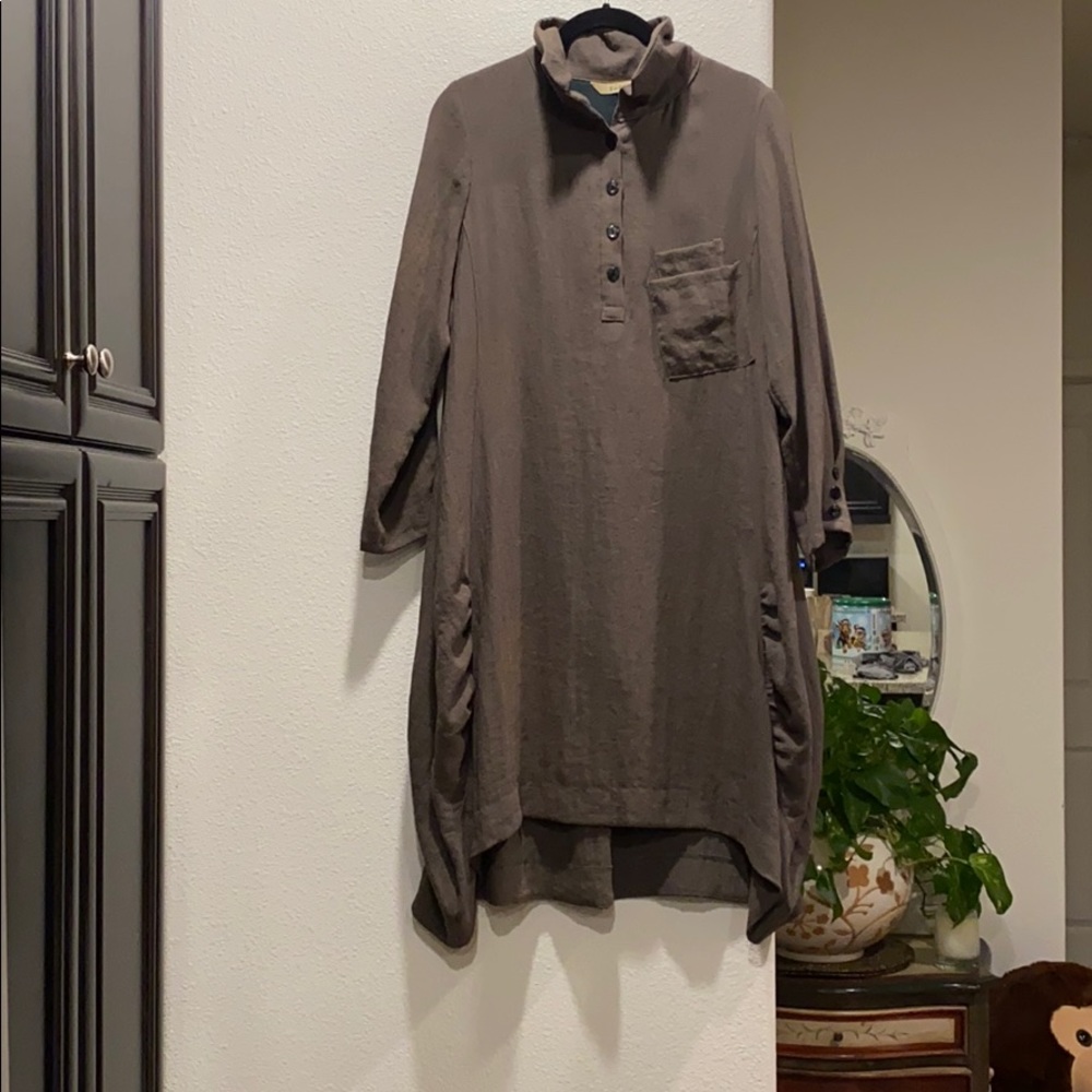 Olive dress with cute pocket